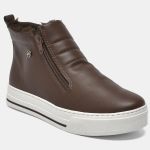 Tênis Via Marte Casual Abotinado 030-001 Feminino Marrom