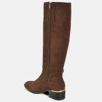 Bota Via Marte Montaria Camurça Cano longo 098-025 Feminina Marrom