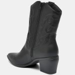 Bota Via Marte Western Cano Baixo 054-014 Feminina Preto