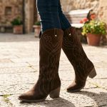 Bota Mississipi Cano Alto Vindel J1204 Feminino Café