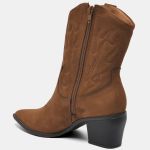 Bota Via Marte Western Cano Baixo 054-014 Feminina Marrom