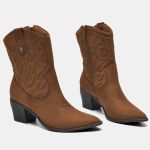 Bota Via Marte Western Cano Baixo 054-014 Feminina Marrom
