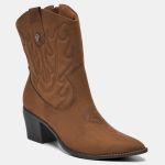 Bota Via Marte Western Cano Baixo 054-014 Feminina Marrom