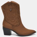 Bota Via Marte Western Cano Baixo 054-014 Feminina Marrom