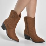 Bota Via Marte Western Cano Baixo 054-014 Feminina Marrom