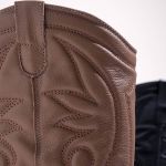 Bota Via Marte Western Cano Alto Couro 079-012 Feminino Marrom