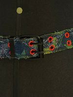 Cinto Denim Red Eyelet