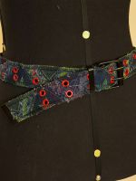 Cinto Denim Red Eyelet