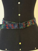 Cinto Denim Red Eyelet