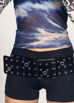 Cinto Wide Eyelet Black 