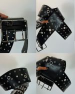 Cinto Wide Eyelet Black 