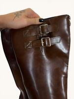 Bota Cano Alto Biker Marrom