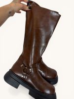 Bota Cano Alto Biker Marrom