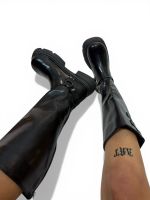 Bota Cano Alto Biker Preta