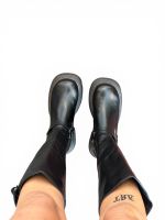 Bota Cano Alto Biker Preta