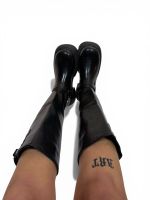 Bota Cano Alto Biker Preta
