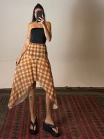 Saia Francesca Vintage Check — Edição Limitada