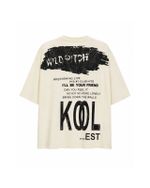 Camiseta Oversized Smiley Rhinestone Grunge