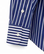 Camisa Paul Fredrick listrada azul e branca