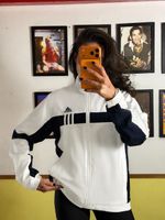 Jaqueta Adidas Vintage White & Navy Windbreaker