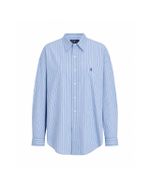 Camisa Ralph Lauren Vintage Listrada Azul Oversized