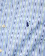 Camisa Ralph Lauren Vintage Listrada Azul Oversized