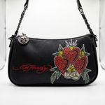 Bolsa Ed Hardy “Love Hearts” Shoulder Bag Y2K