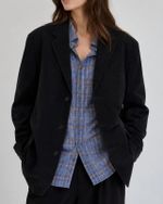 Blazer Vintage Cotelê Preto Tasso Elba