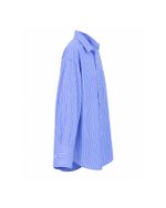 Camisa Vintage Listrada Azul Lavanda