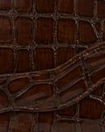 Bolsa Clutch Croco Marrom Vintage