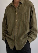 Camisa Vintage Listrada Verde The Territory Ahead