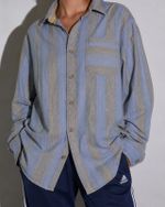 Camisa Territory Ahead Listrada Azul Vintage