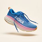 Tênis Hoka Bondi 8 Azul & Rosa