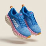 Tênis Hoka Bondi 8 Azul & Rosa