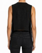 Colete Western Preto com Franjas