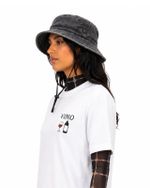 Chapéu Pescador Estonado Cinza 2 em 1