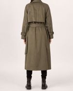Trench Coat Perry Ellis Verde Oliva Vintage