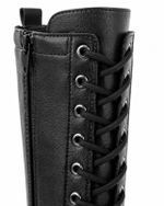 Bota Stacy Tratorada Cano Alto Preta