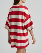 Camiseta Over Red Stripe