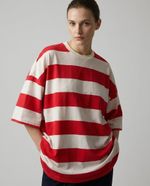 Camiseta Over Red Stripe