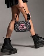 Bolsa Ed Hardy Pink Skull Crystal Y2K