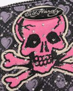 Bolsa Ed Hardy Pink Skull Crystal Y2K
