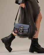 Bolsa Ed Hardy Blue Tattoo Skull Y2K