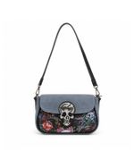 Bolsa Ed Hardy Blue Tattoo Skull Y2K