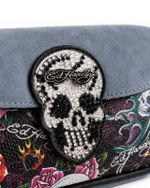 Bolsa Ed Hardy Blue Tattoo Skull Y2K
