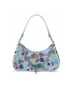 Bolsa Baguete Von Dutch Sky Blue Tattoo Y2K