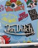 Bolsa Baguete Von Dutch Sky Blue Tattoo Y2K