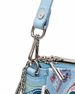 Bolsa Baguete Von Dutch Sky Blue Tattoo Y2K