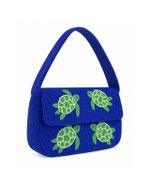 Bolsa Baguete Tartaruga Beaded Resort Vintage