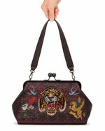 Bolsa Ed Hardy Tiger Crystal Frame Bag Y2K